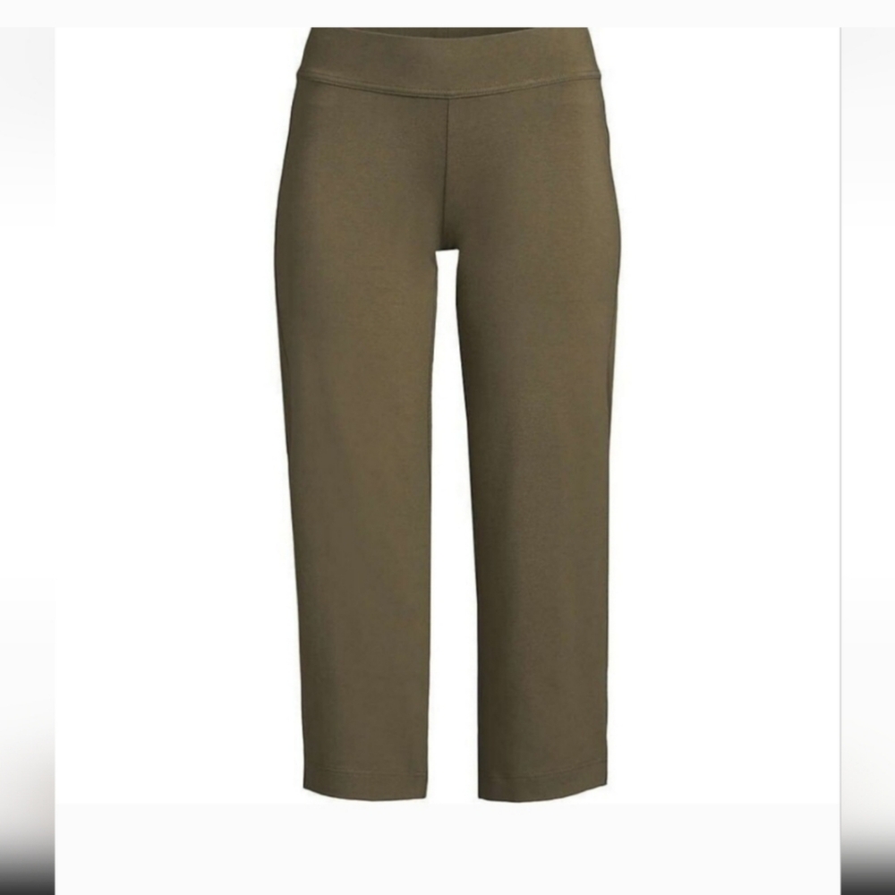 Lands' End Women's Shore Comfort Stretch Knit Carpi Pants Pull On nwt - Picture 2 of 3